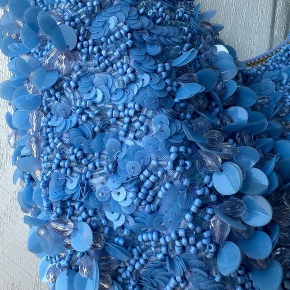 Viral Blue Beaded Purse made in India - Picture 3 of 4